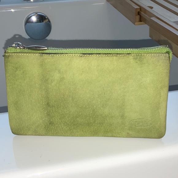 Esprit women’s leather wallet lime green - Picture 1 of 4